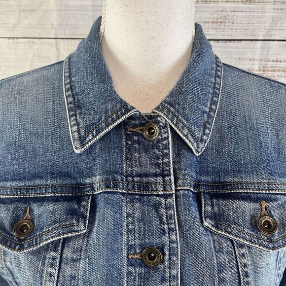 Ralph Lauren Jeans Co. Denim Jean Jacket size Small Casual Western Stretch Boho - Picture 4 of 13